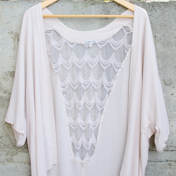 Charlotte Russe Long Cream Color Shawl - Picture 4 of 4